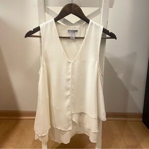 H&M Never Worn Cream V-Neck Tank Top Blouse